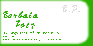 borbala potz business card